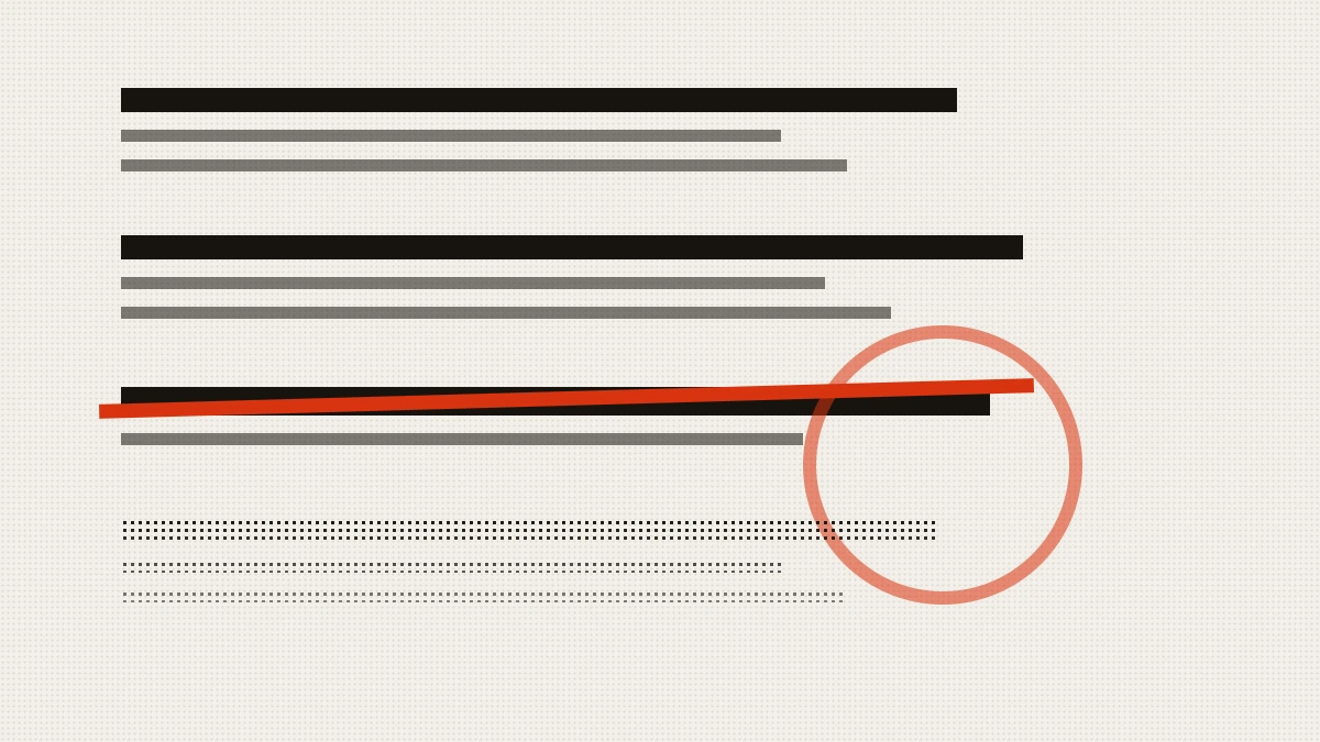 Conceptual illustration of an indexed t.me search result struck out and fading off page one after a mass report telegram account.